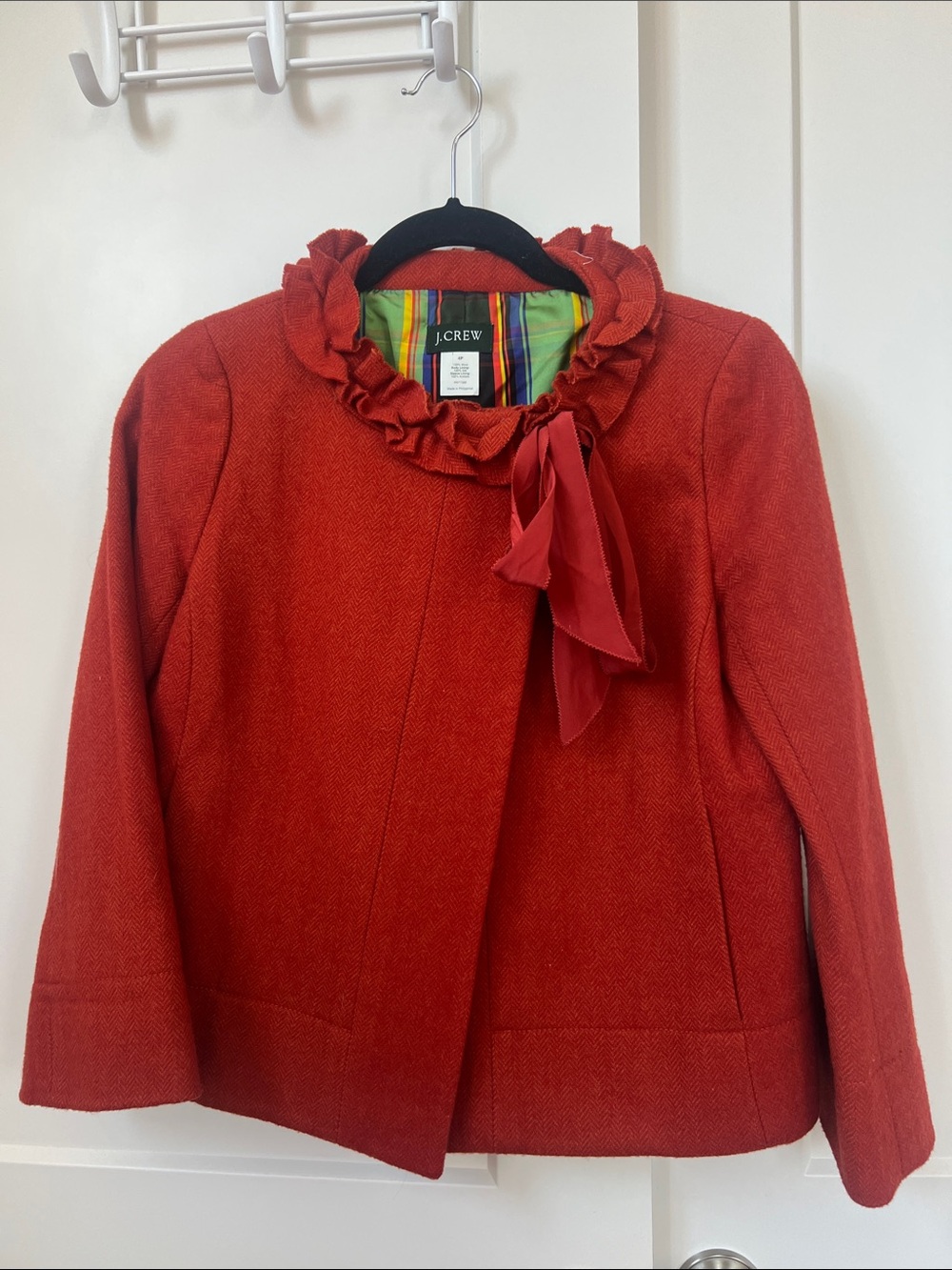 J. Crew Orange wool lady jacket 4p